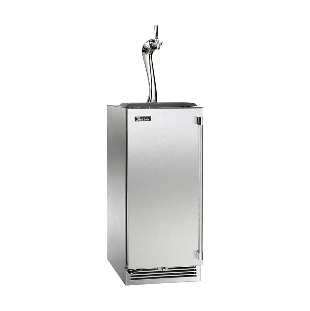 Perlick 15'' Signature Series Indoor Adara Beer Dispenser with Fully Integrated Panel Ready Solid Door, Hinge Right, with Lock