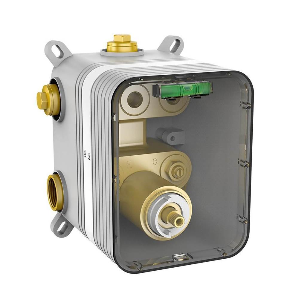 In2aqua Thermostatic Valve (Eurotherm) With Push-Button Control/Diverter, Without In2Itiv Rough-In  Mounting System