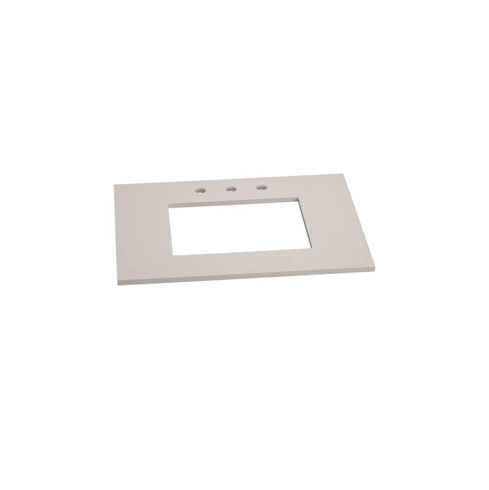 Ronbow 25'' x 22'' TechStone™ Vanity Top in Stone Gray - 3/4'' Thick