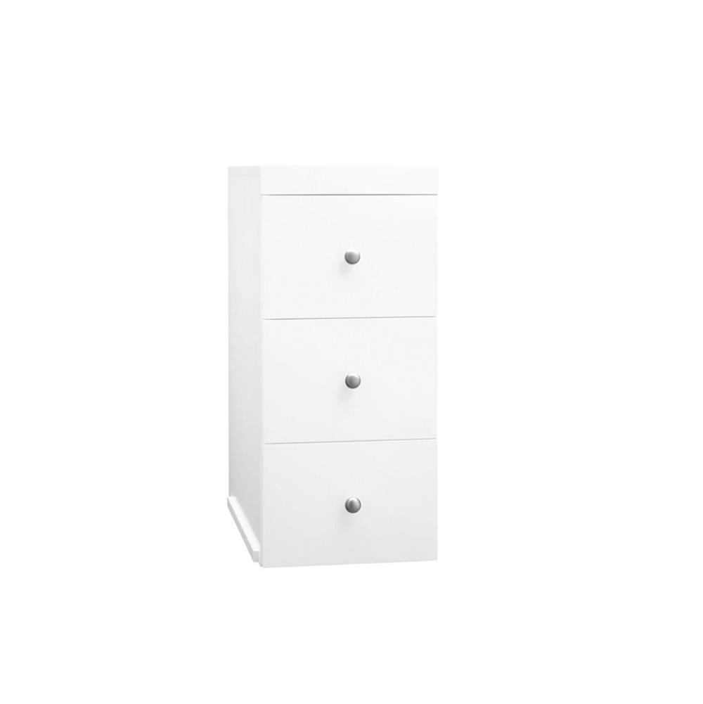Ronbow 12'' Drawer Bridge with Three Drawers in White