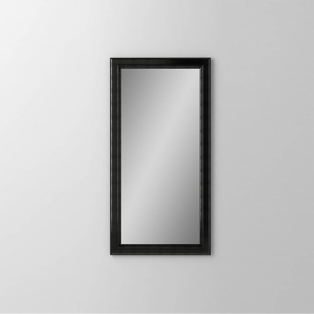 Robern Main Line Mirror, 16'' x 30'' x 1-5/8'', Bryn Mawr Frame, Brushed Black