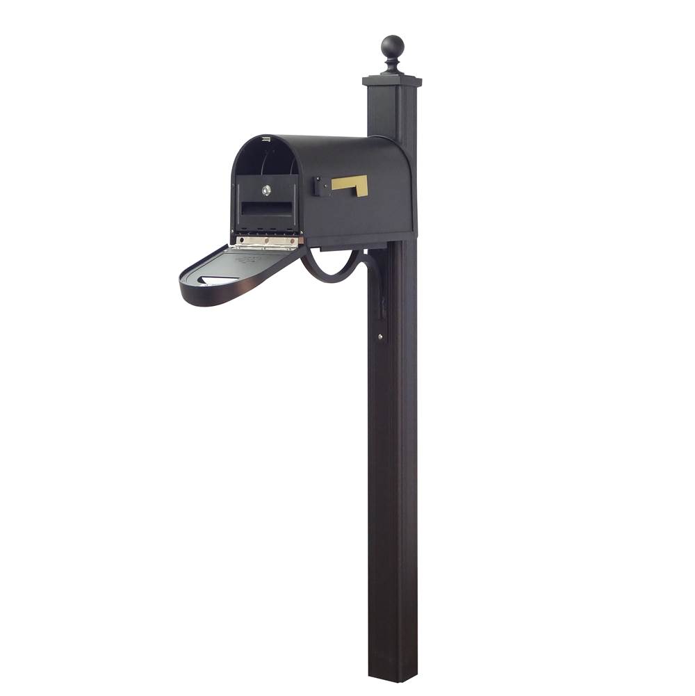 Special Lite Classic Curbside Mailbox with Locking Insert and Main Street Mailbox Post