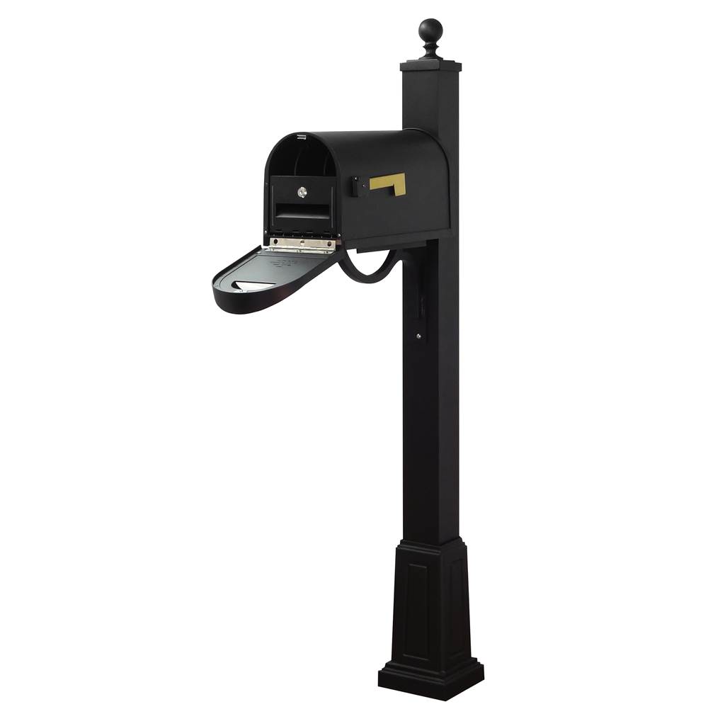 Special Lite Classic Curbside Mailbox with Locking Insert and Springfield Mailbox Post with Base