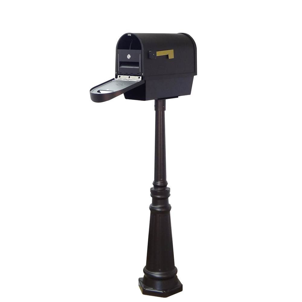 Special Lite Classic Curbside Mailbox with Newspaper Tube, Locking Insert and Tacoma Mailbox Post with Direct Burial Kit