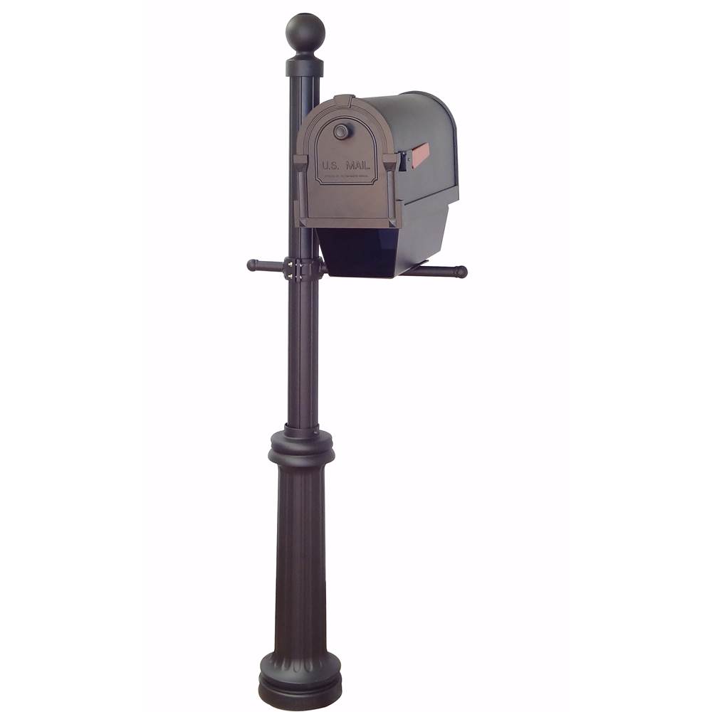 Special Lite Savannah Curbside Mailbox with Newspaper Tube and Fresno Mailbox Post