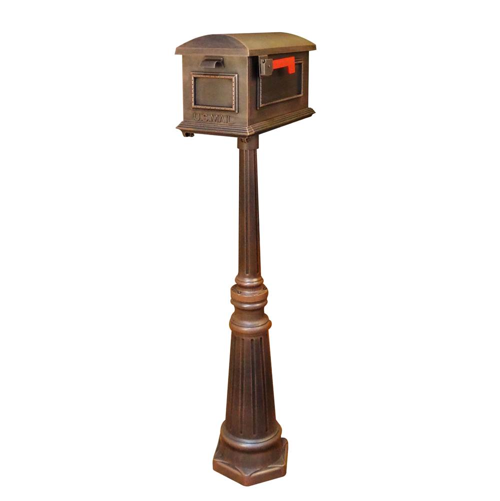 Special Lite Traditional Curbside Mailbox and Tacoma Surface Mount Mailbox Post with Base