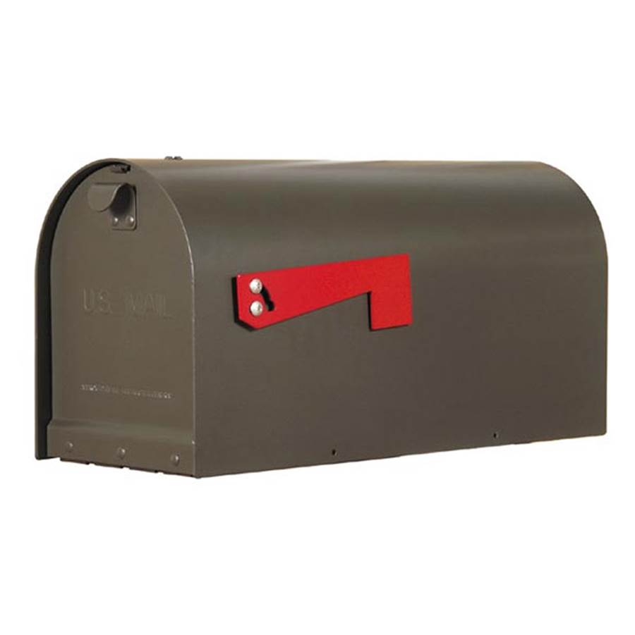 Special Lite Titan Aluminum Curbside Mailbox with Newspaper Tube and Main Street Mailbox Post