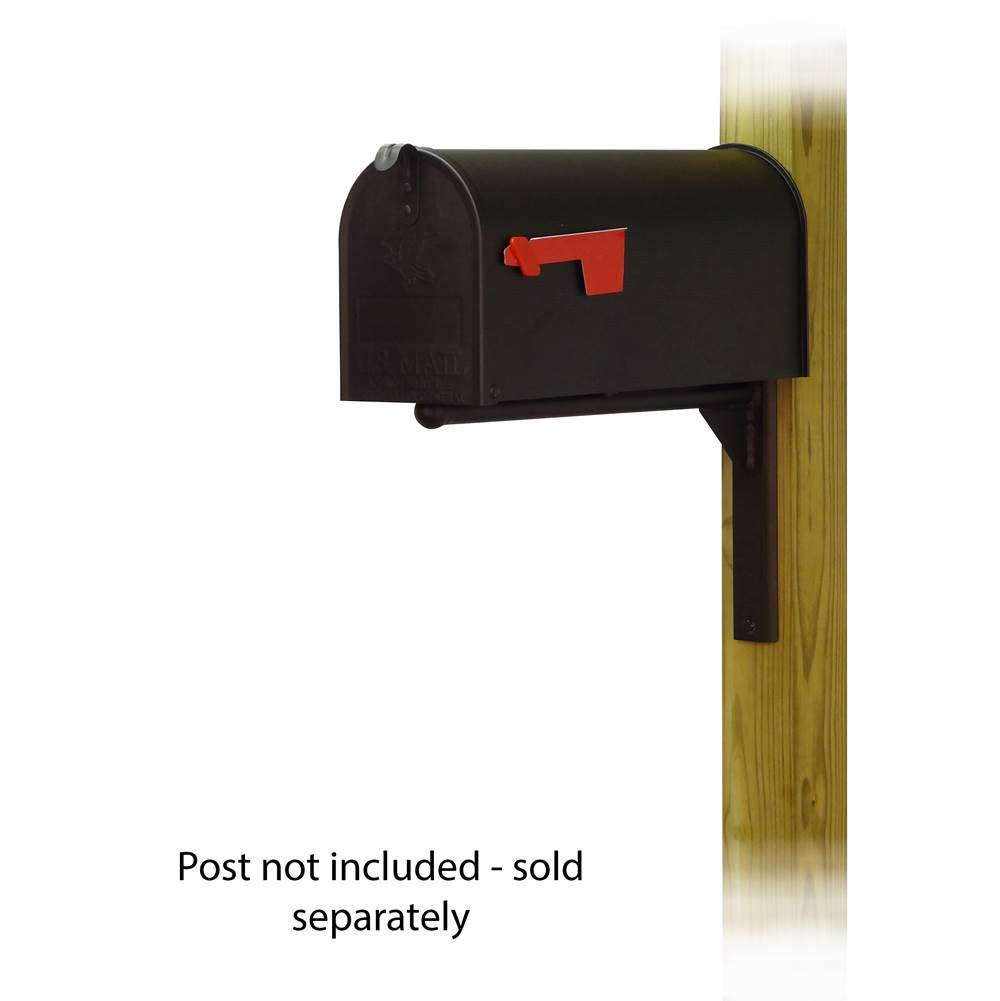 Special Lite Standard Steel Curbside Mailbox with Ashley front single mailbox mounting bracket
