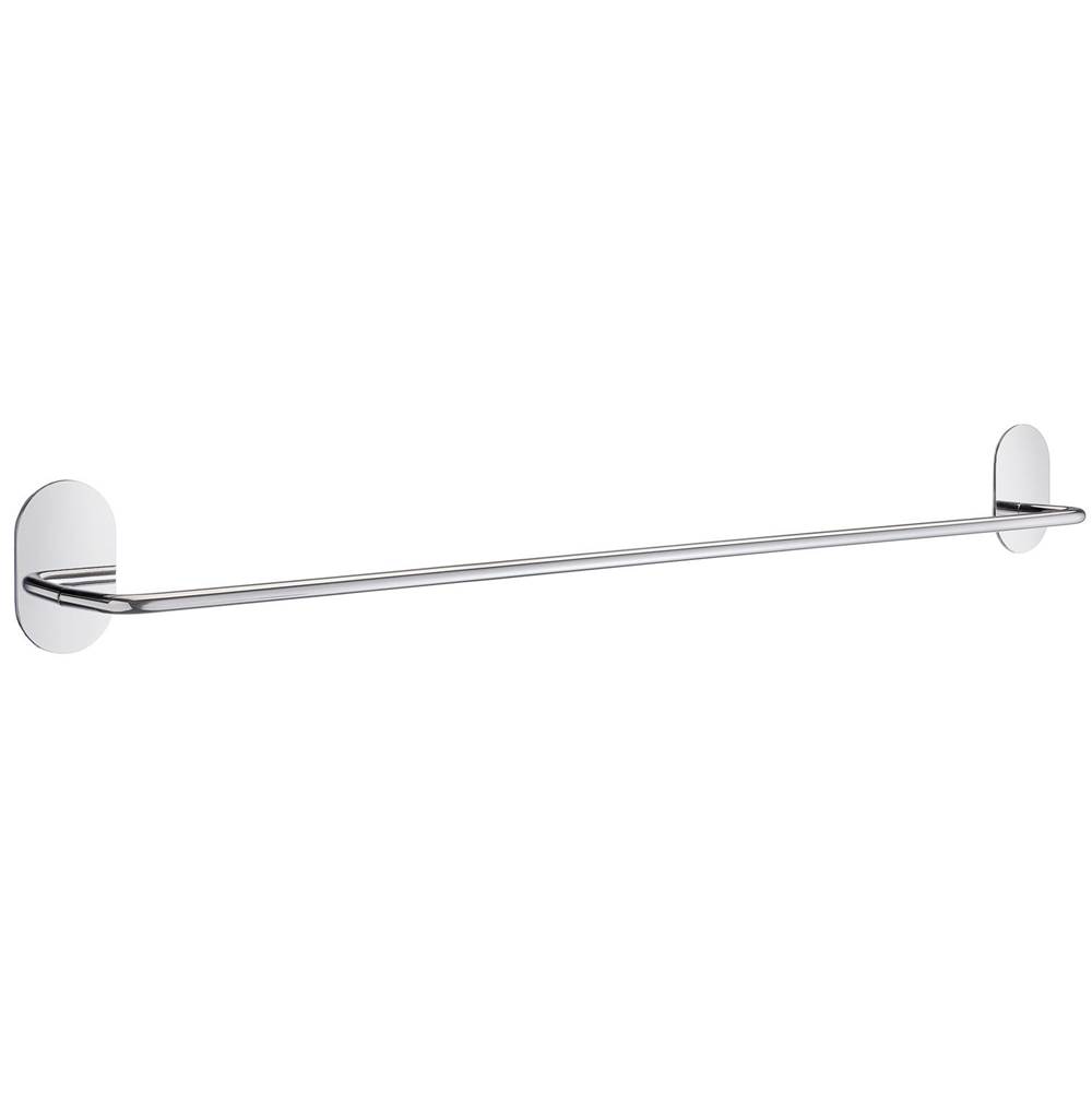 Smedbo Self adhesive 22.5'' towel bar polished stainless steel - oval plate