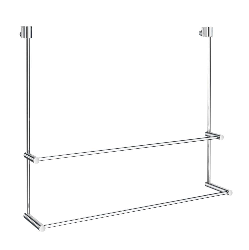 Smedbo NO DRILL DOUBLE TOWEL RAIL FOR SHOWER GLASS