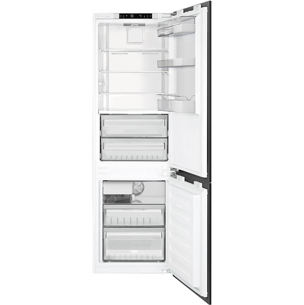 Smeg USA 60 cm Fully-Integrated Refrigerator with Bottom-Freezer plus Automatic Ice Maker. Right Hinge (Field Reversible)