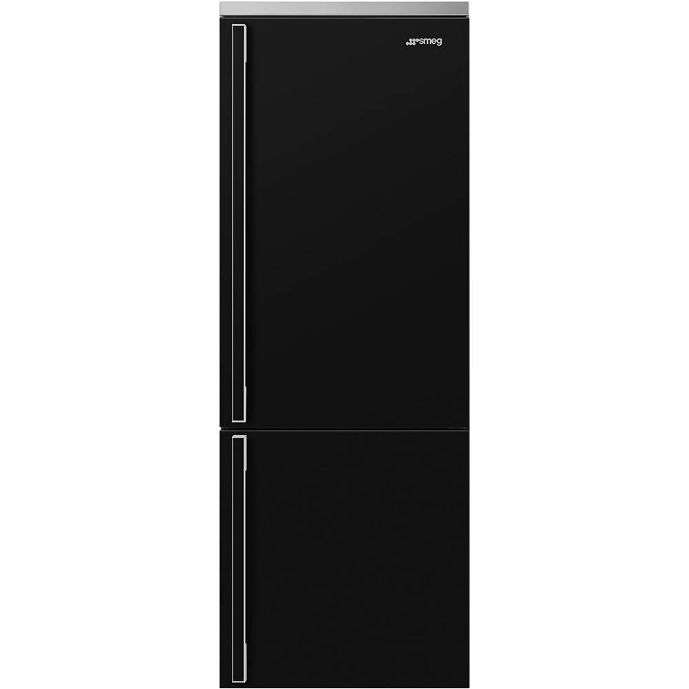 Smeg USA Fa490 Portofino 70 cm Refrigerator with Bottom-Freezer. Black. Right Hinge Only