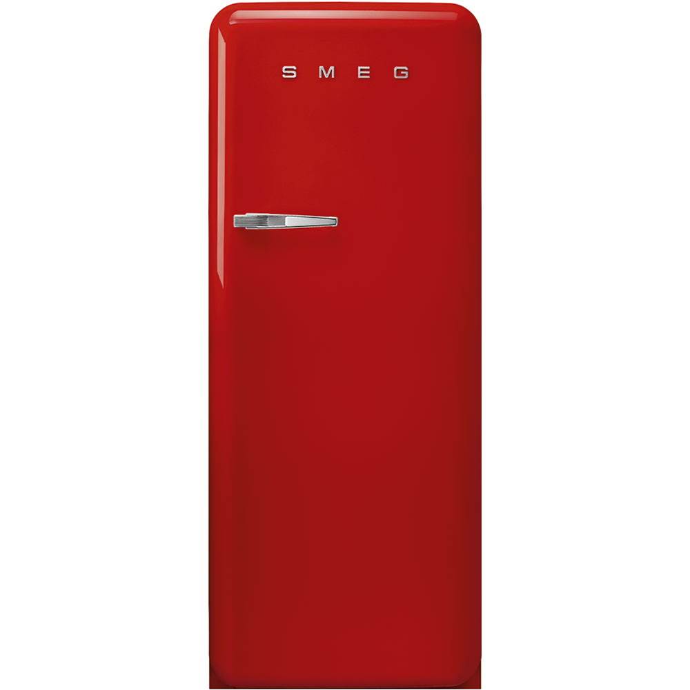 Smeg USA Fab28 Retro 60 cm Refrigerator with Freezer Compartment. Red. Right Hinge