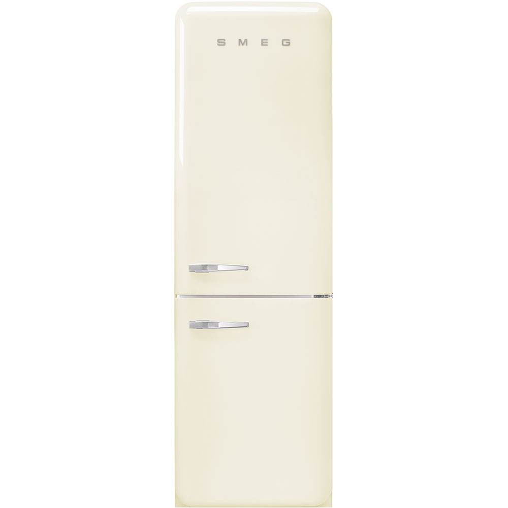 Smeg USA Fab32 Retro 60 cm Refrigerator with Bottom-Freezer. Cream. Right Hinge