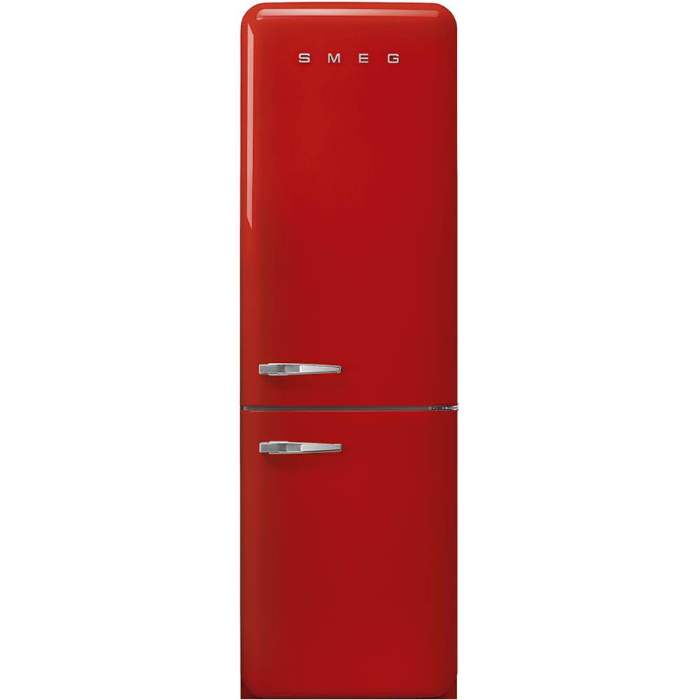 Smeg USA Fab32 Retro 60 cm Refrigerator with Bottom-Freezer. Red. Right Hinge