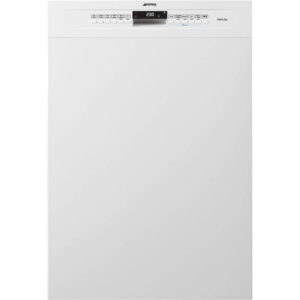 Smeg USA 24'' Dishwasher with Front Controls and Flexiduo (10 plus Programs, Orbital Wash). White
