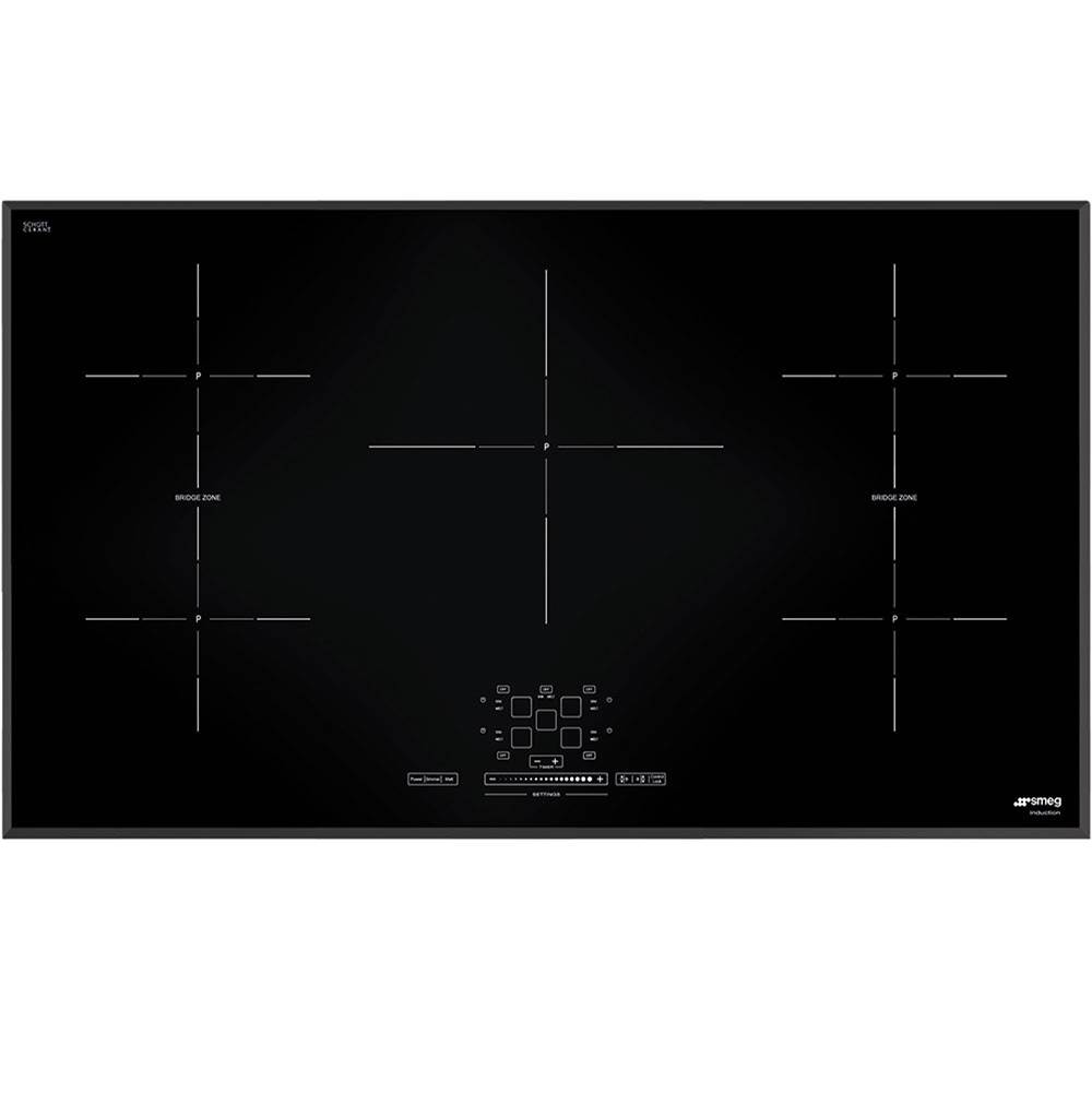 Smeg USA 92 cm (36'') Induction Cooktop. 5 Zones. Framed. Black