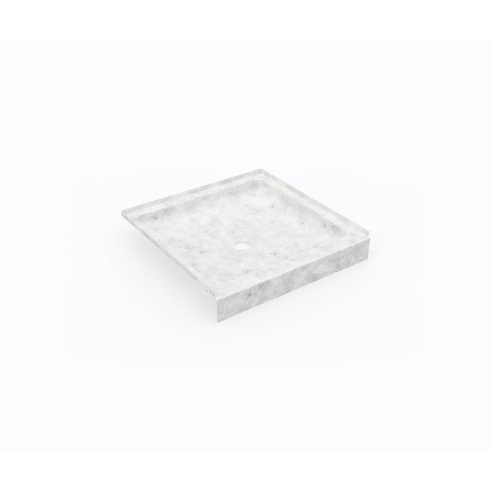 Swan SS-3232 32 x 32 Swanstone® Alcove Shower Pan with Center Drain in Ice