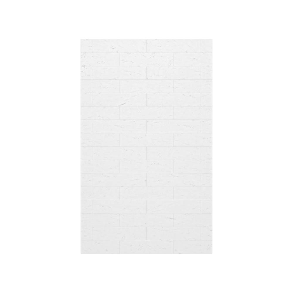 Swan MSMK-9634-1 34 x 96 Swanstone® Modern Subway Tile Glue up Bathtub and Shower Single Wall Panel in Carrara