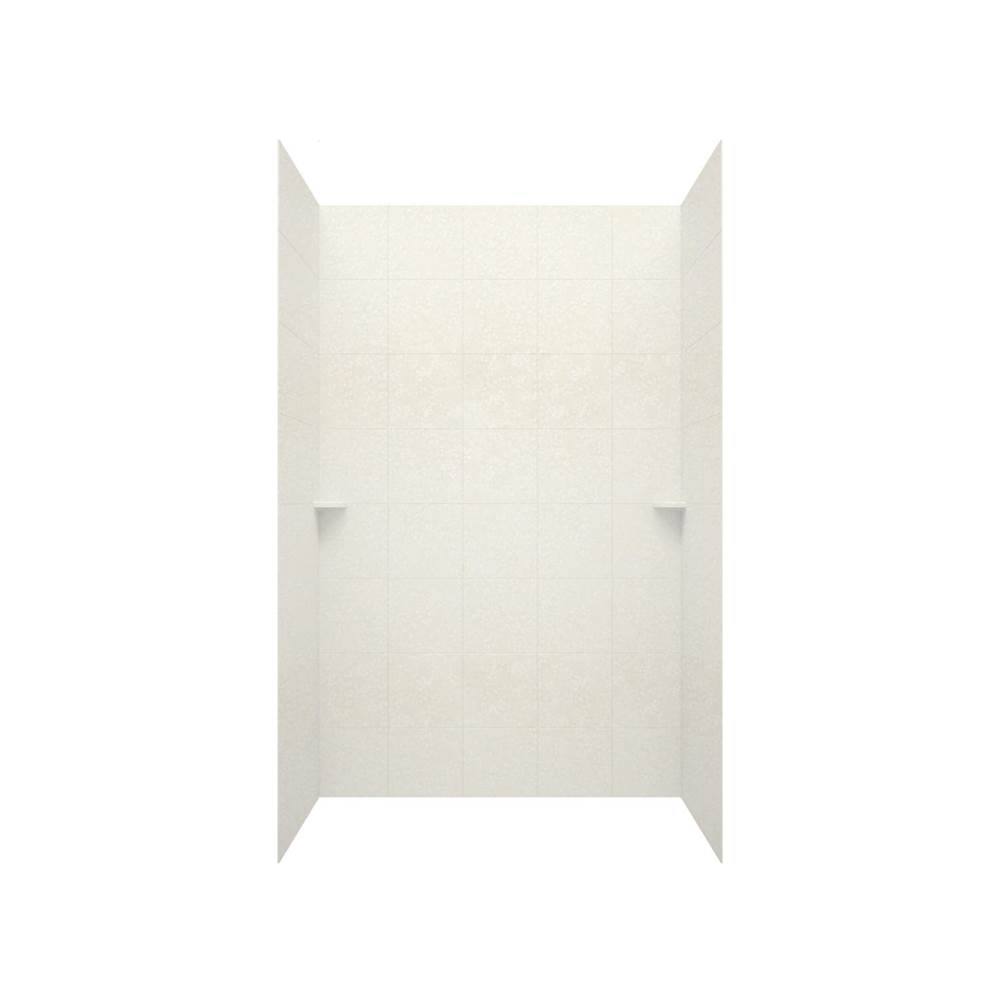 Swan SQMK96-3636 36 x 36 x 96 Swanstone® Square Tile Glue up Shower Wall Kit in Tahiti White
