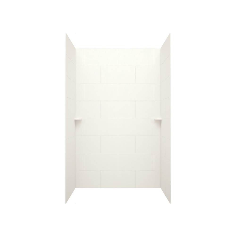 Swan TSMK84-3662 36 x 62 x 84 Swanstone® Traditional Subway Tile Glue up Shower Wall Kit in Bisque