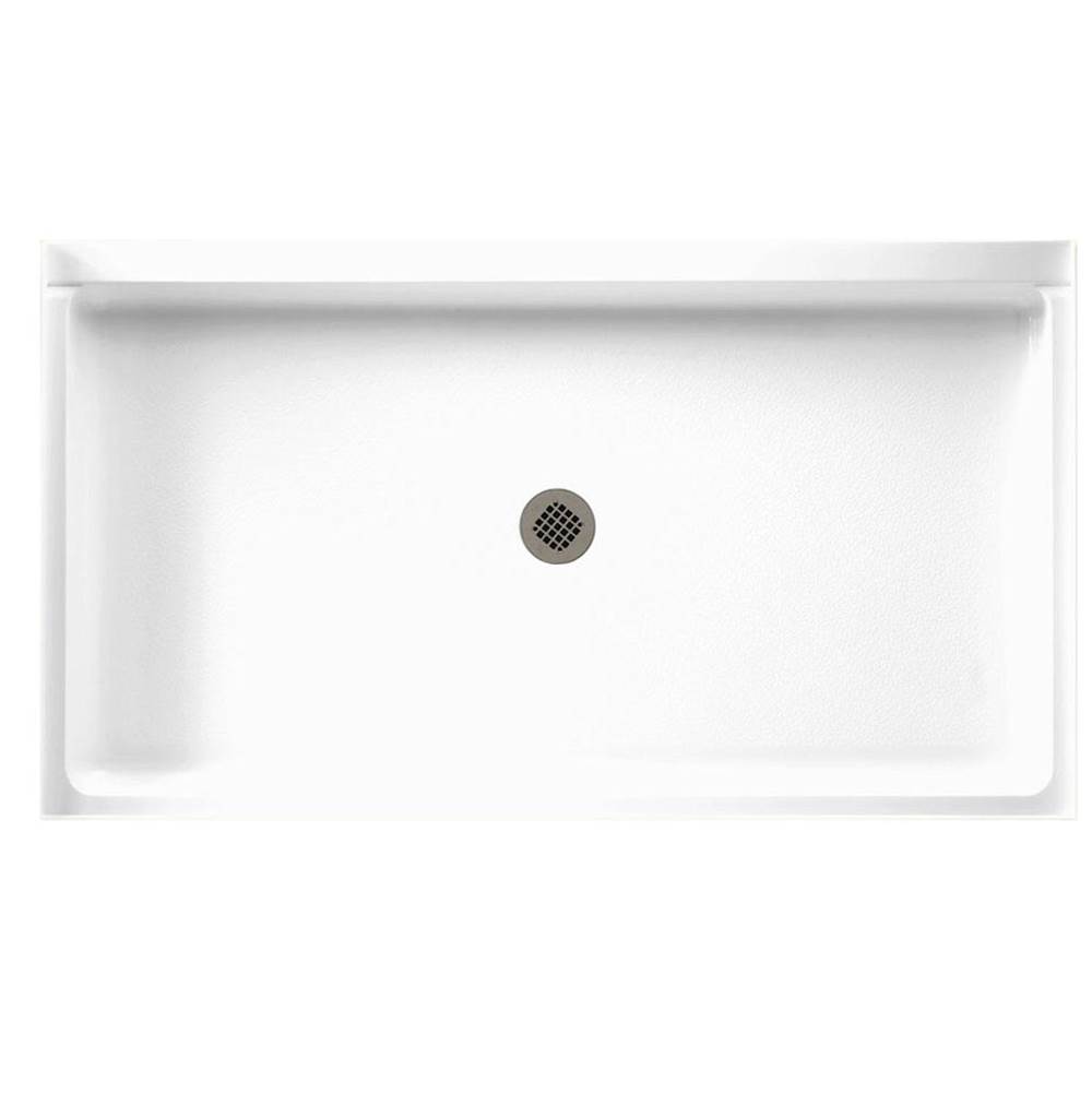 Swan SS-3460 34 x 60 Swanstone Alcove Shower Pan with Center Drain in Carrara