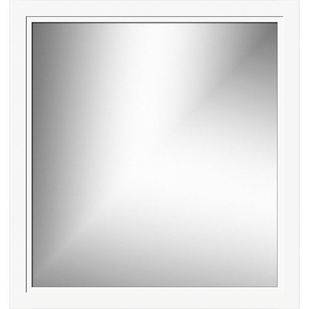 Strasser Woodenworks 30 X .75 X 32 Framed Mirror Non-Bev Ogee Miter Sat White