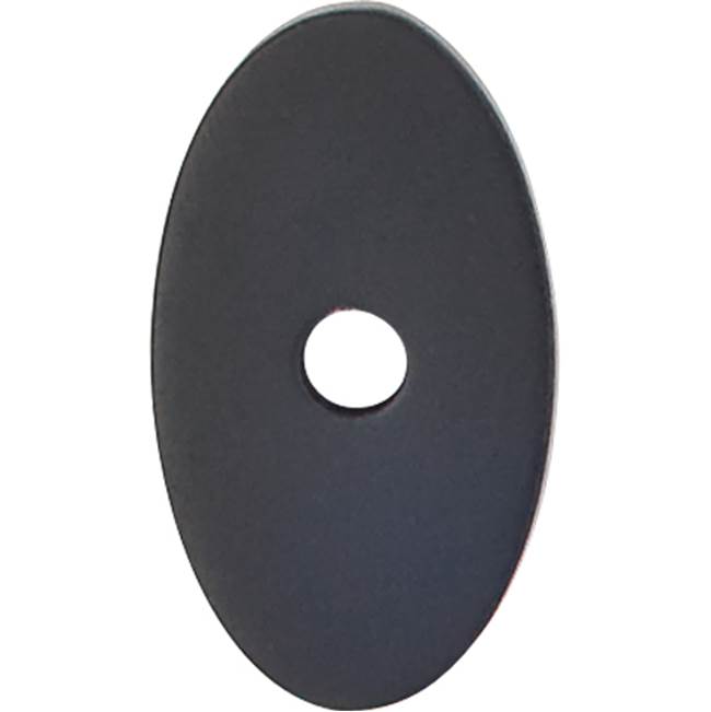 Top Knobs Oval Backplate 1 1/4 Inch Flat Black