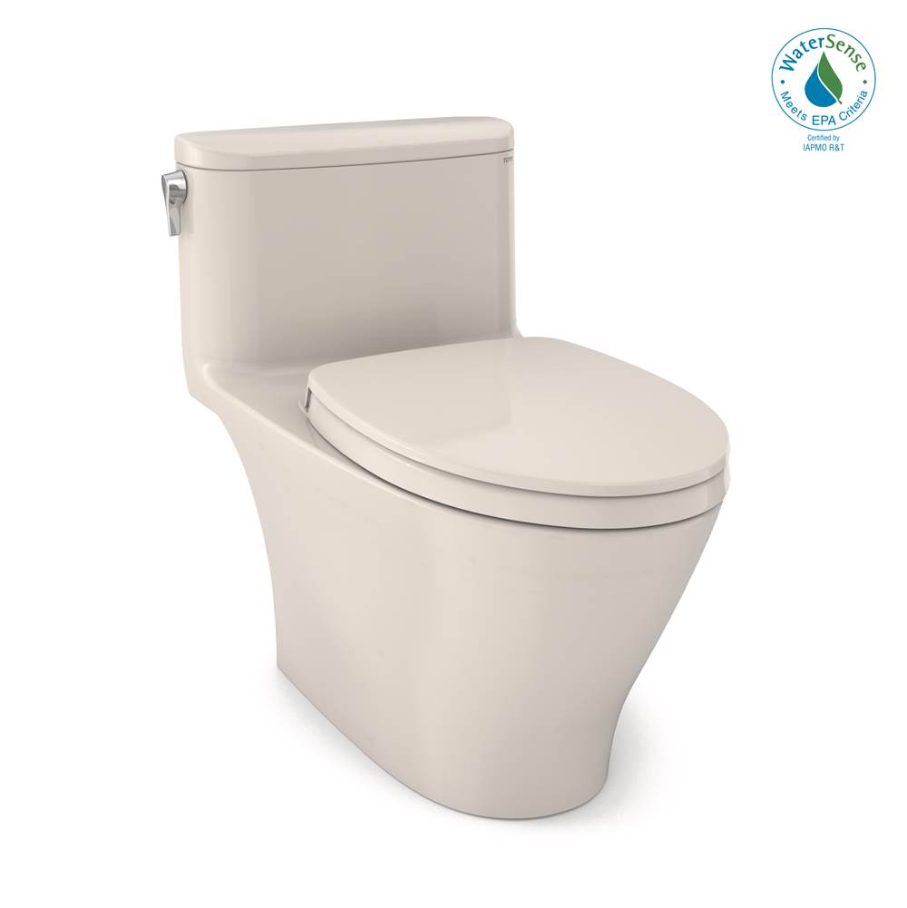 TOTO Toto® Nexus® 1G® One-Piece Elongated 1.0 Gpf Universal Height Toilet With Cefiontect® And Ss124 Softclose Seat, Washlet®+ Ready, Sedona Beige