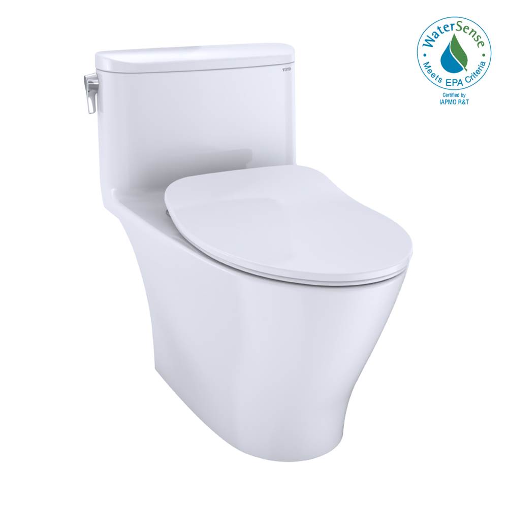 TOTO Toto® Nexus® One-Piece Elongated 1.28 Gpf Universal Height Toilet With Cefiontect And Ss234 Softclose Seat, Washlet+ Ready, Cotton White