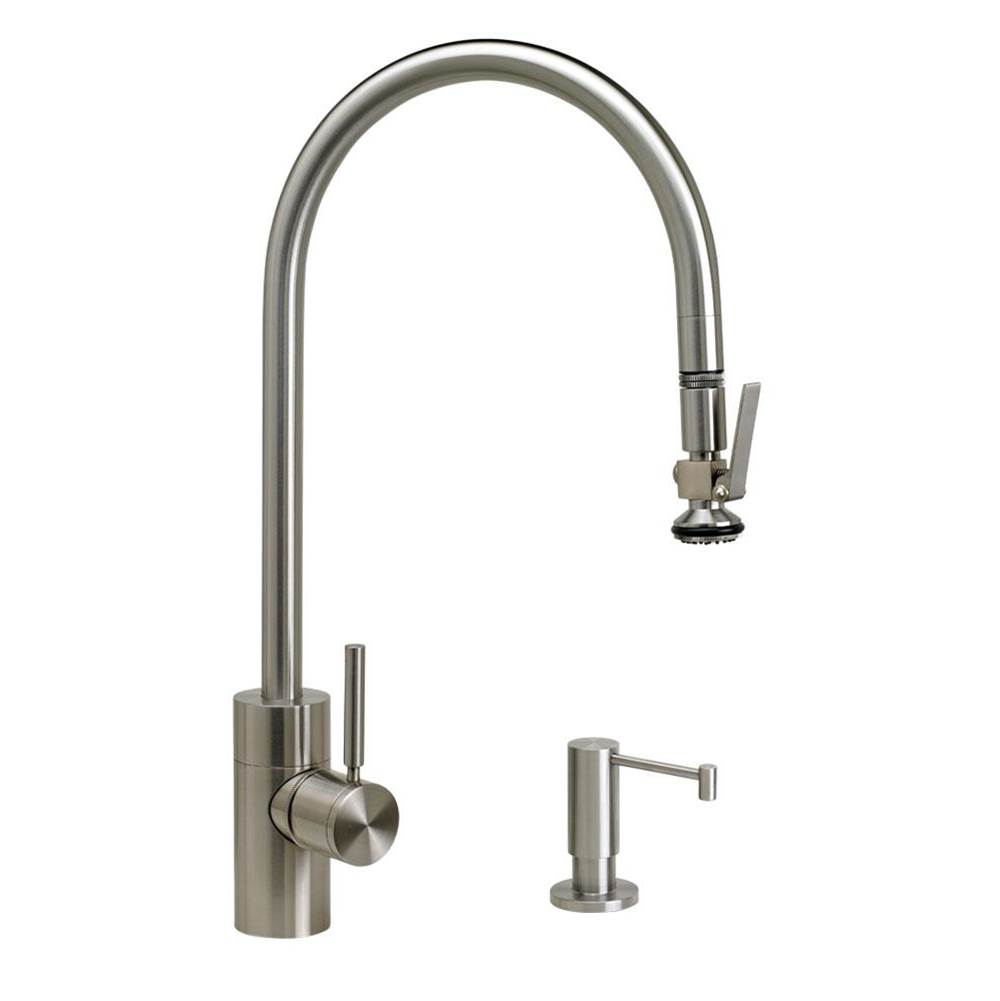 Kitchen & Bath Design CenterWaterstoneContemporary Extended Reach Pulldown Plp Faucet - Lever Sprayer - 2Pc. Suite