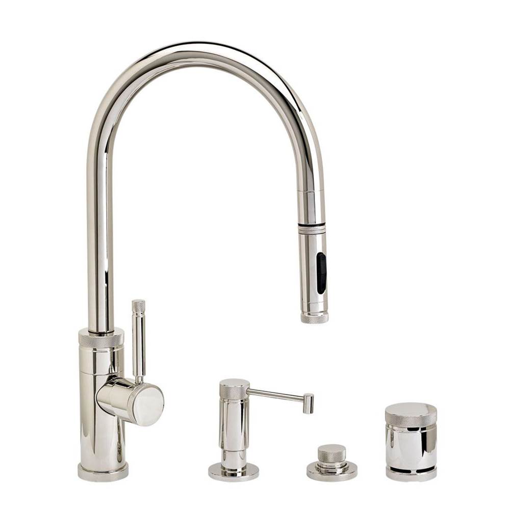Kitchen & Bath Design CenterWaterstoneIndustrial Plp Pulldown Faucet - Toggle Sprayer - 4Pc. Suite