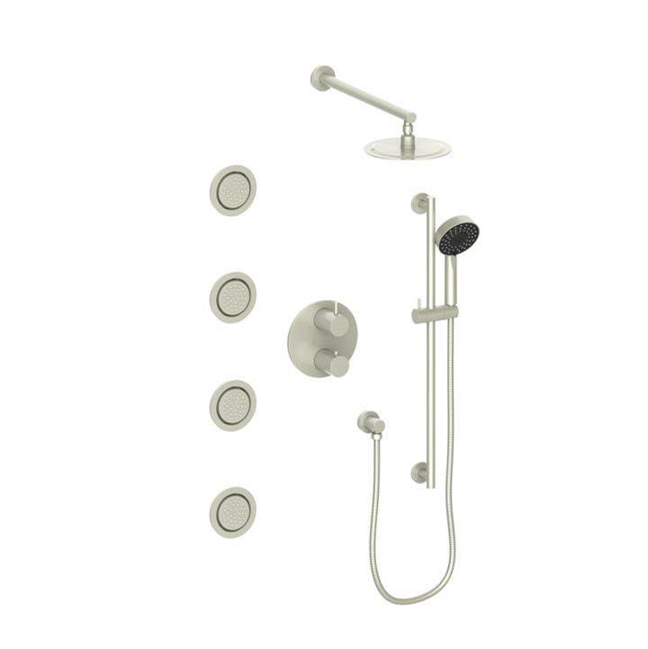Z-Line Emerald Bay Thermostatic Shower System in Brushed Nickel