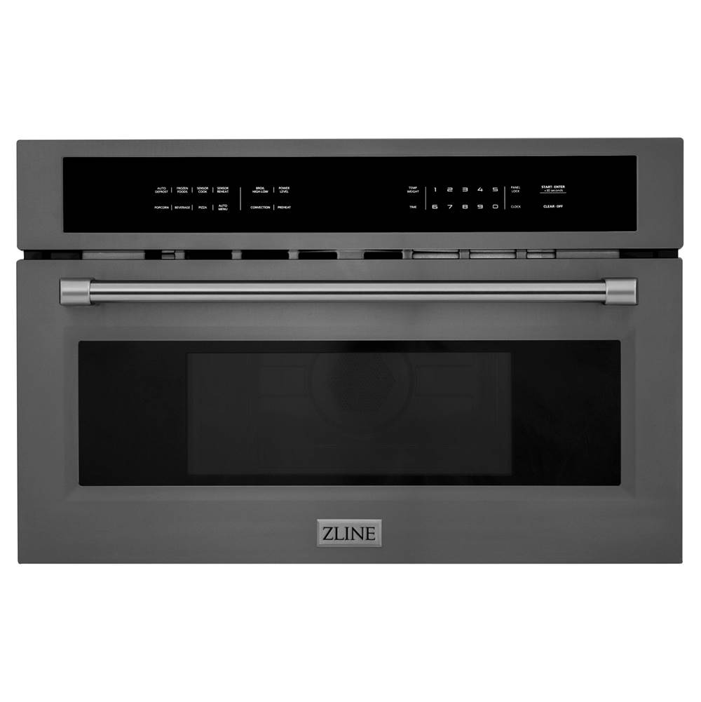 Z-Line 30'' 1.6 cu ft. Built-in Convection Microwave Oven in Black Stainless Steel with Speed and Sensor Cooking