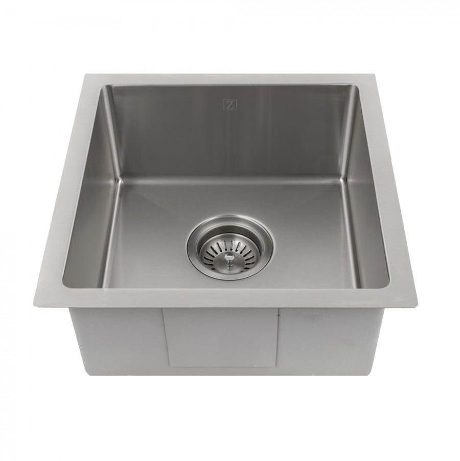 Z-Line Boreal 15'' Undermount Single Bowl Bar Sink in Stainless Steel