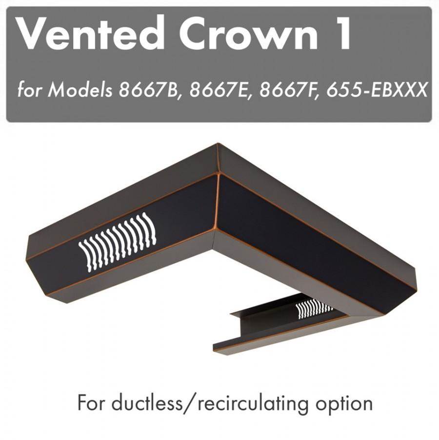 Z-Line Vented Crown Molding Profile 1 for Wall Mount Range Hood (8667B)